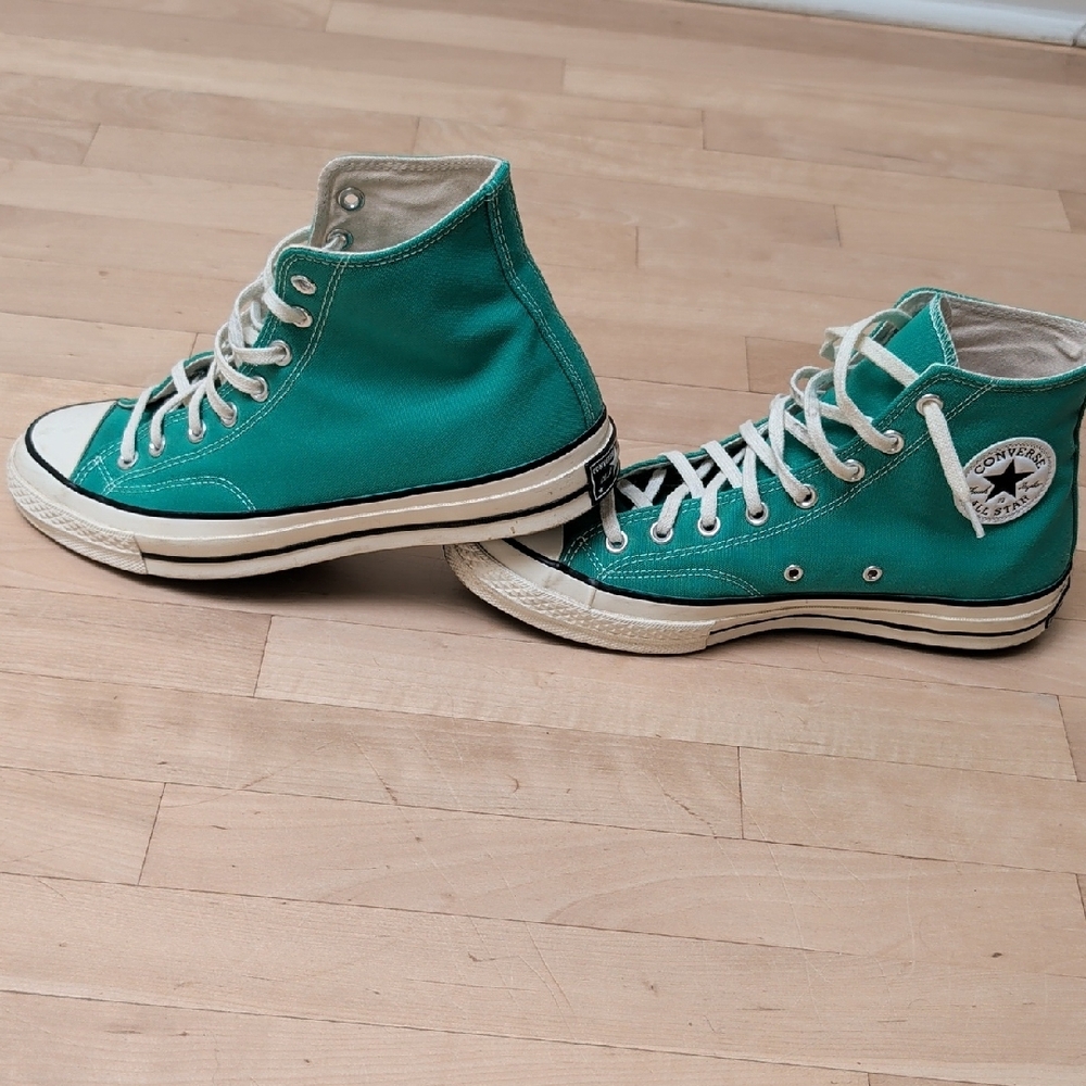 Bright Green Converse Chuck 70 High Top Sneakers - Size 9M / 11W / 42EU - Picture 2 of 6